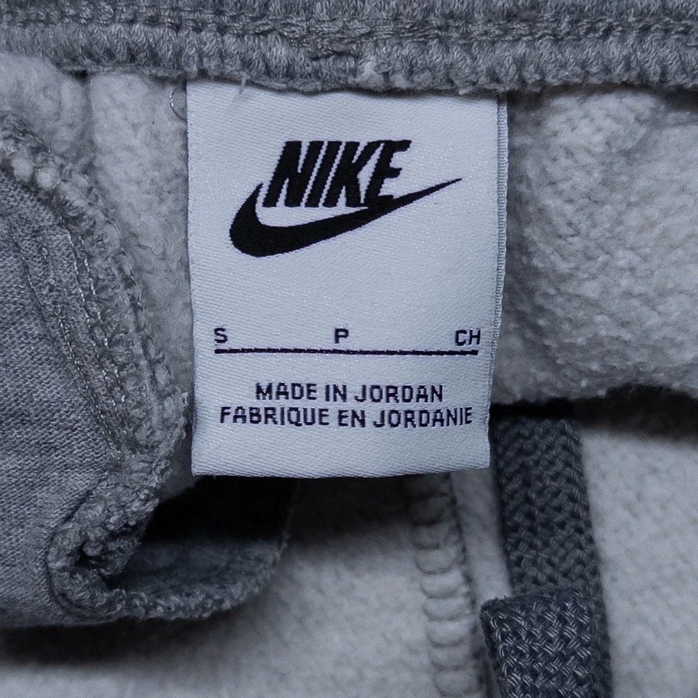 Nike Mens Joggers Small Gray Fleece Sweatpants Tapered Athletic Lounge Pants